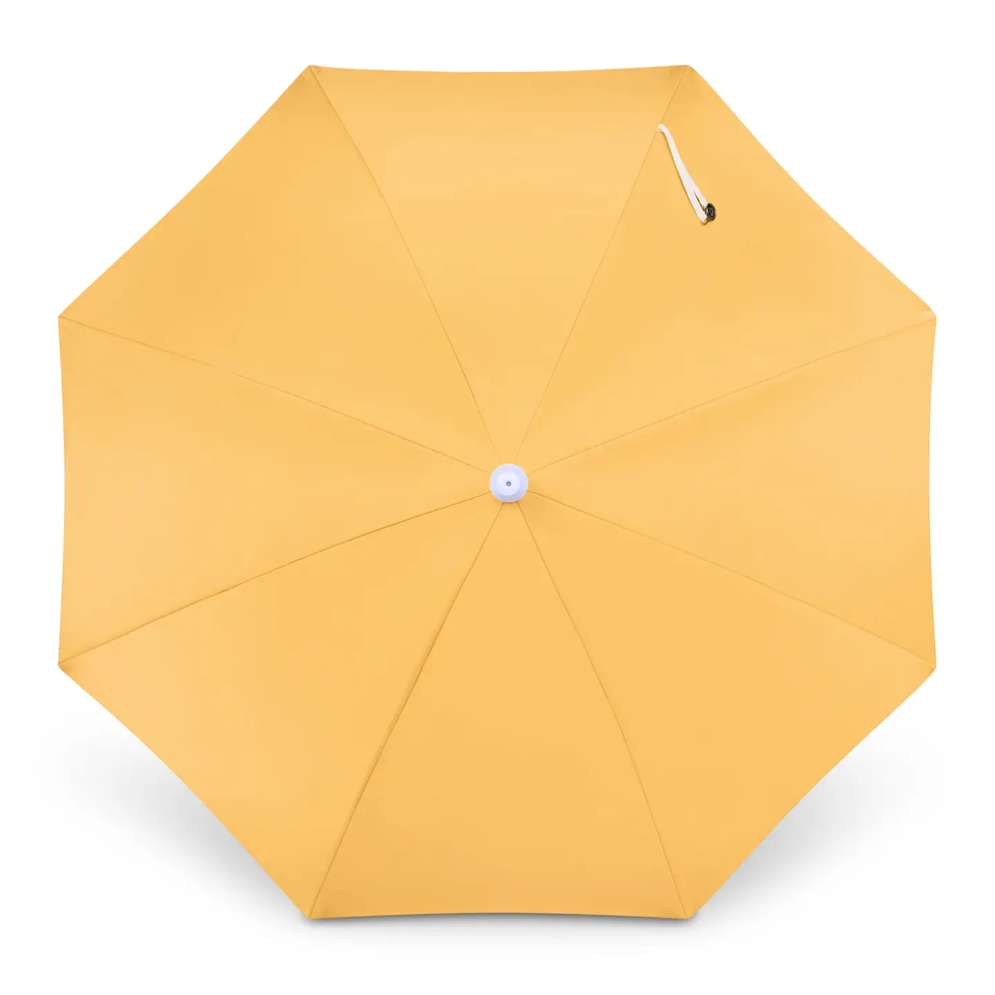 Yellow umbrella on a white background