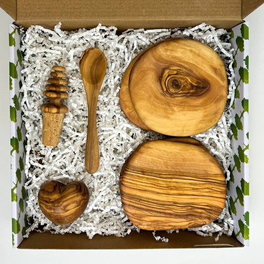 Olive Wood Mini Hostess Gift Set