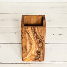 Load image into Gallery viewer, Olive Wood Utensil Holder