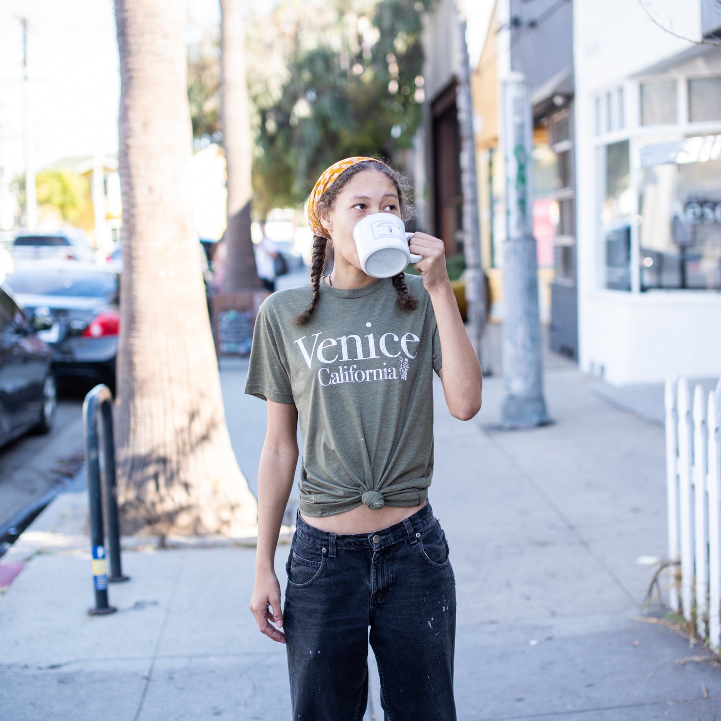 Venice CA T-Shirt Khaki