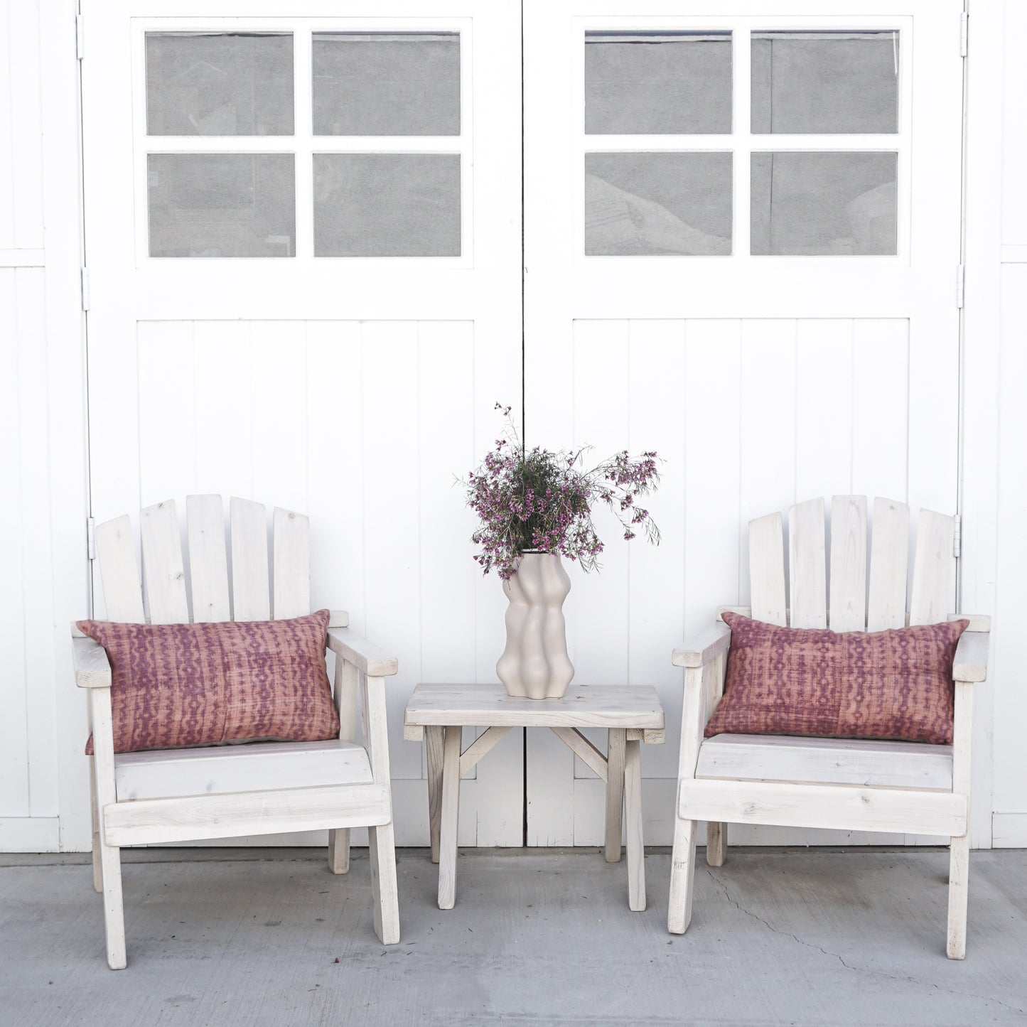 wood painted patio chair