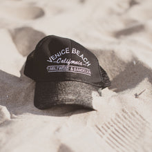 Load image into Gallery viewer, Venice beach trucker hat black