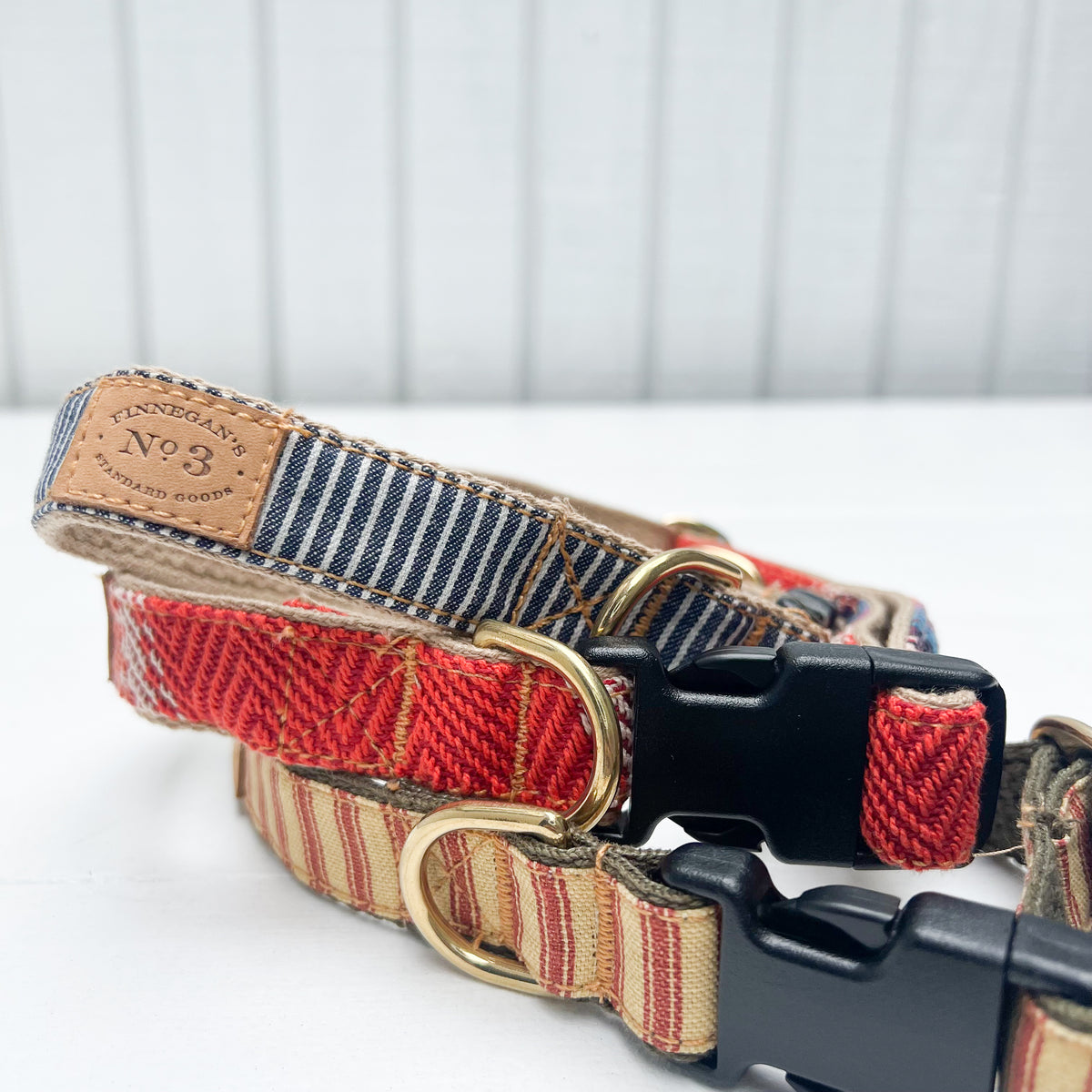 1 Red Stripe Dog Collar – Tumbleweed & Dandelion LLC