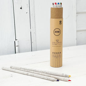 colored pencils made of recycled paper