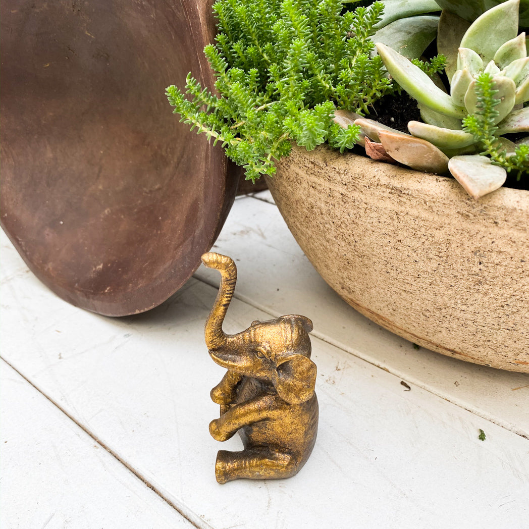 Gold Elephant Ring Holder – Tumbleweed & Dandelion LLC