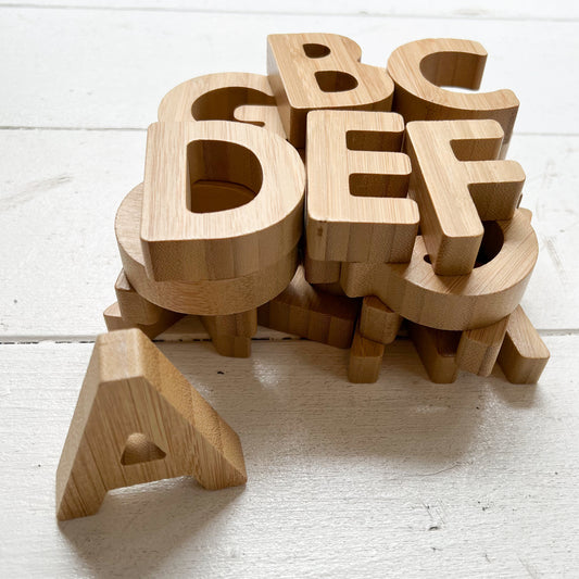 bamboo toy alphabet letters