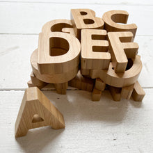 Load image into Gallery viewer, bamboo toy alphabet letters