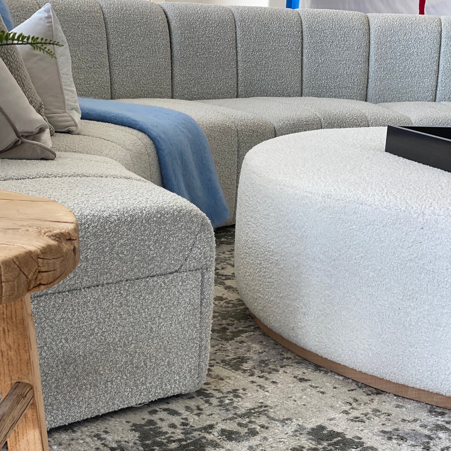 The Byron Bay Boucle Ottoman