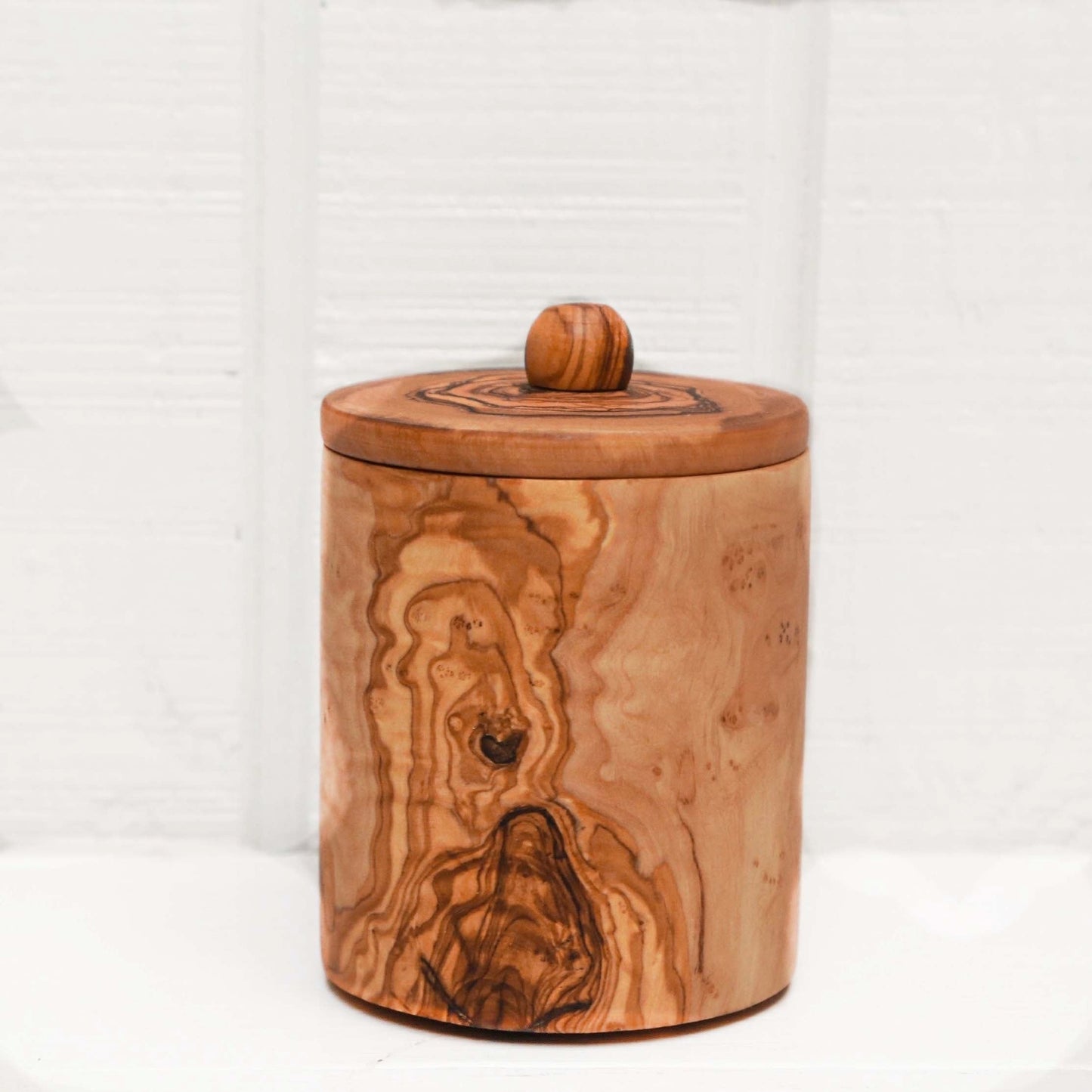 Olive Wood Spice Jar Large