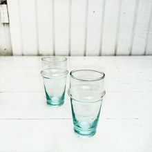 Load image into Gallery viewer, recycled drinking glass with slight green tint