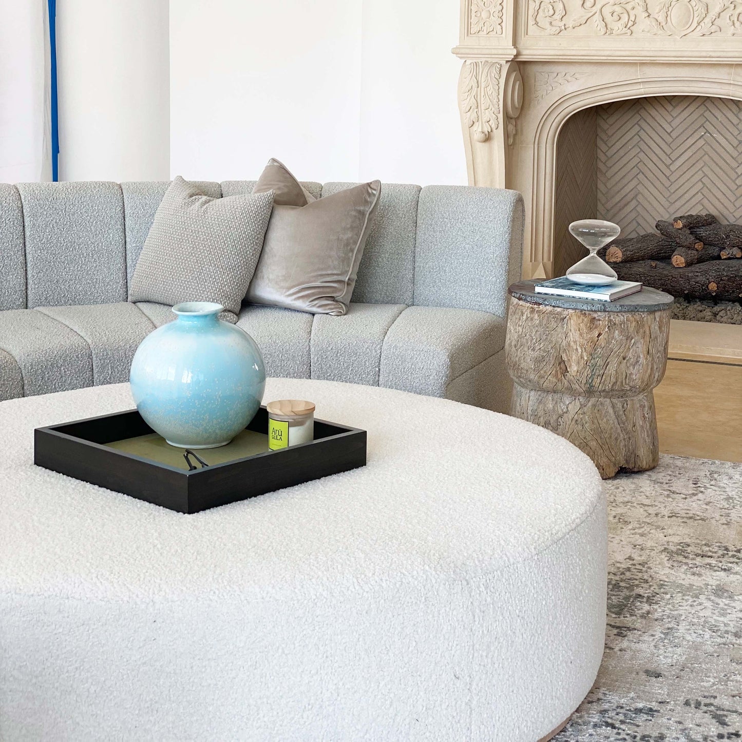 The Byron Bay Boucle Ottoman