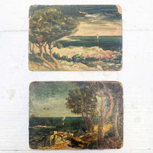 Load image into Gallery viewer, petite paintings on wood of French Polynesian landscapes