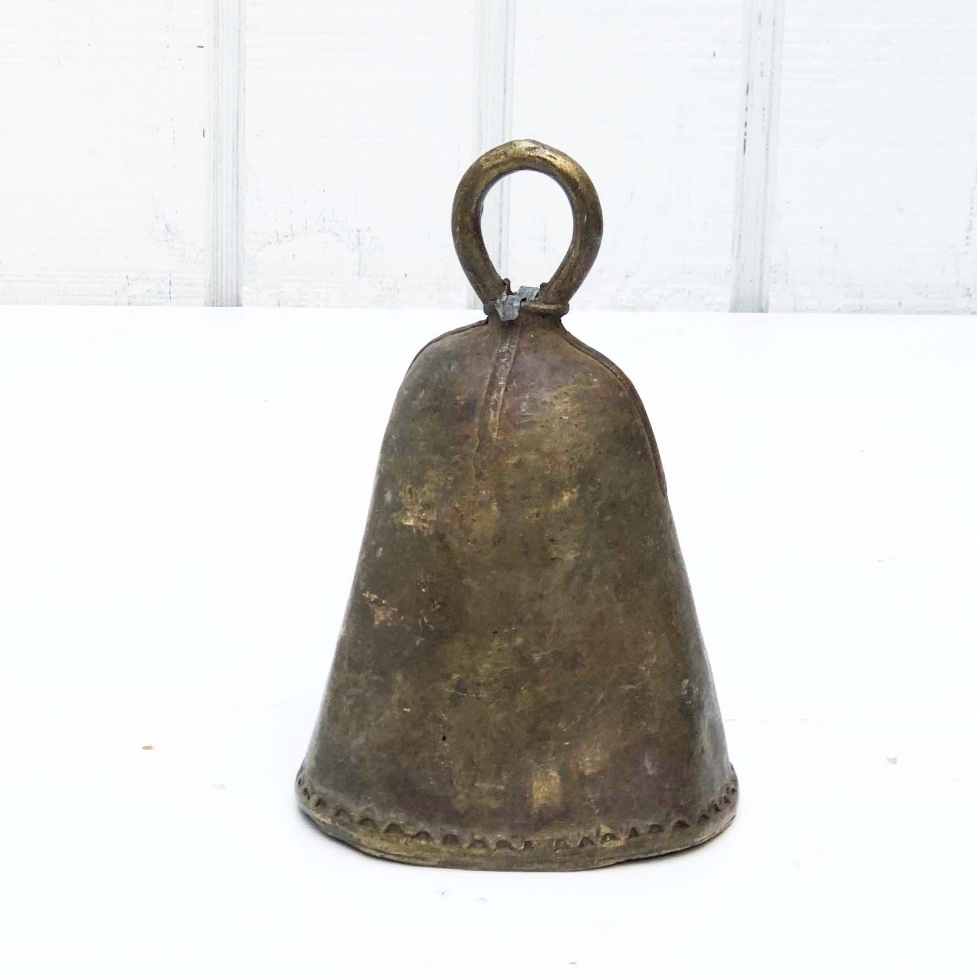 vintage brass bells, sizes and color vary