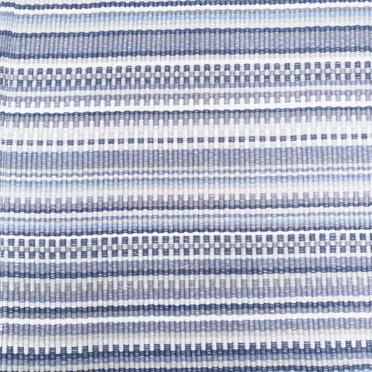 shades of gray and grayish blue stripes cotton rug