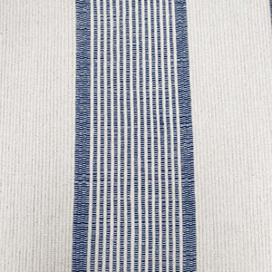 nay and cream striped cotton rug