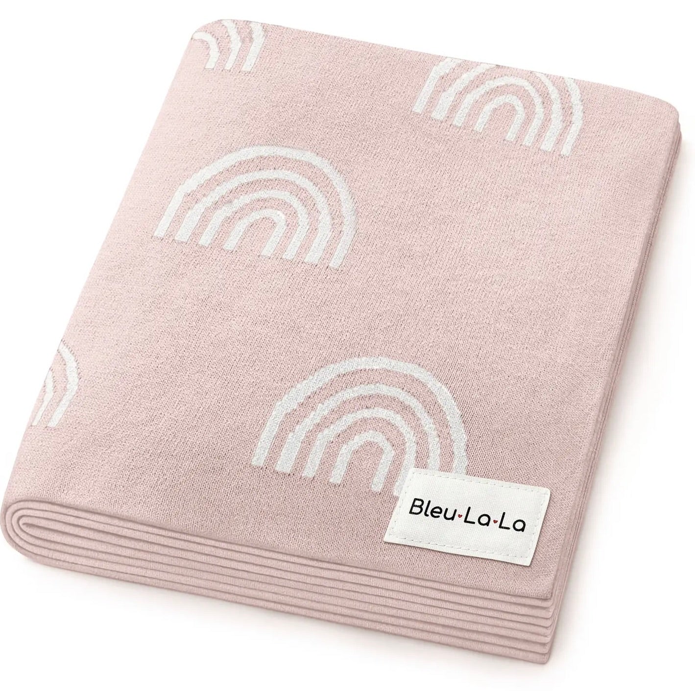 Pink Baby Blanket w/Rainbow