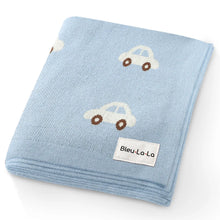 Load image into Gallery viewer, Cars Blue Baby Blanket