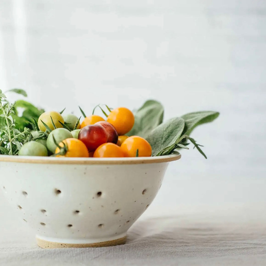 Ceramic White Colander
