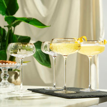 Load image into Gallery viewer, Gold Rim Coupe Glass