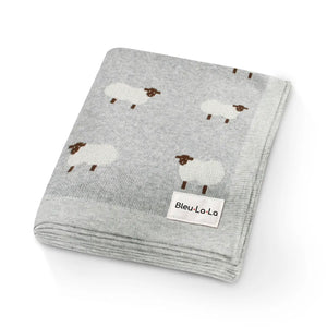 Sheep Cotton Baby Blanket-Grey