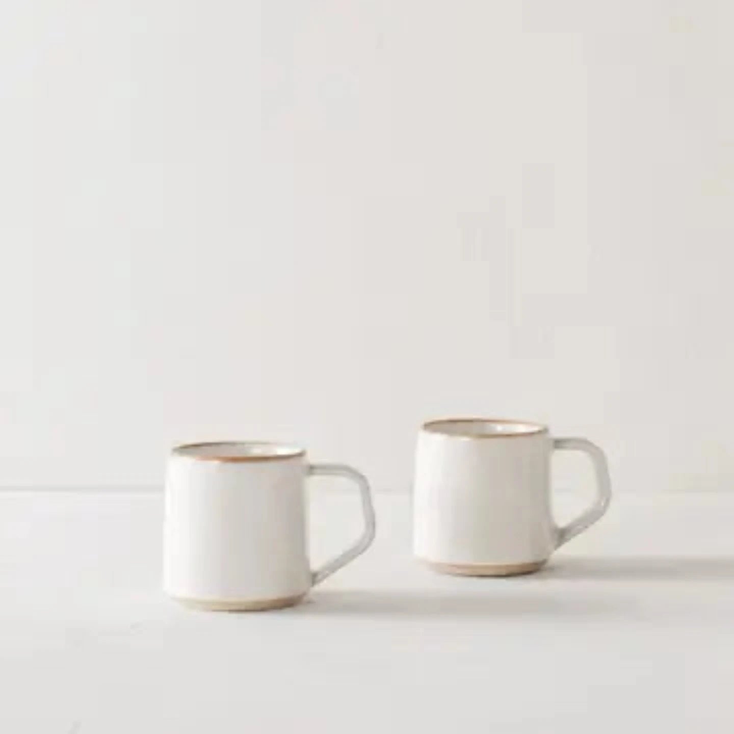 cream colored mug with natural rim