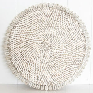 Rattan Placemats with Shells