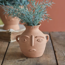 Load image into Gallery viewer, Abstract Face Terra Cotta Jug