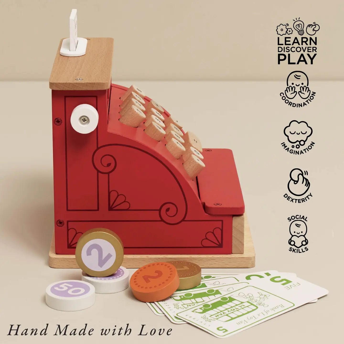 Wooden Play Cash Register