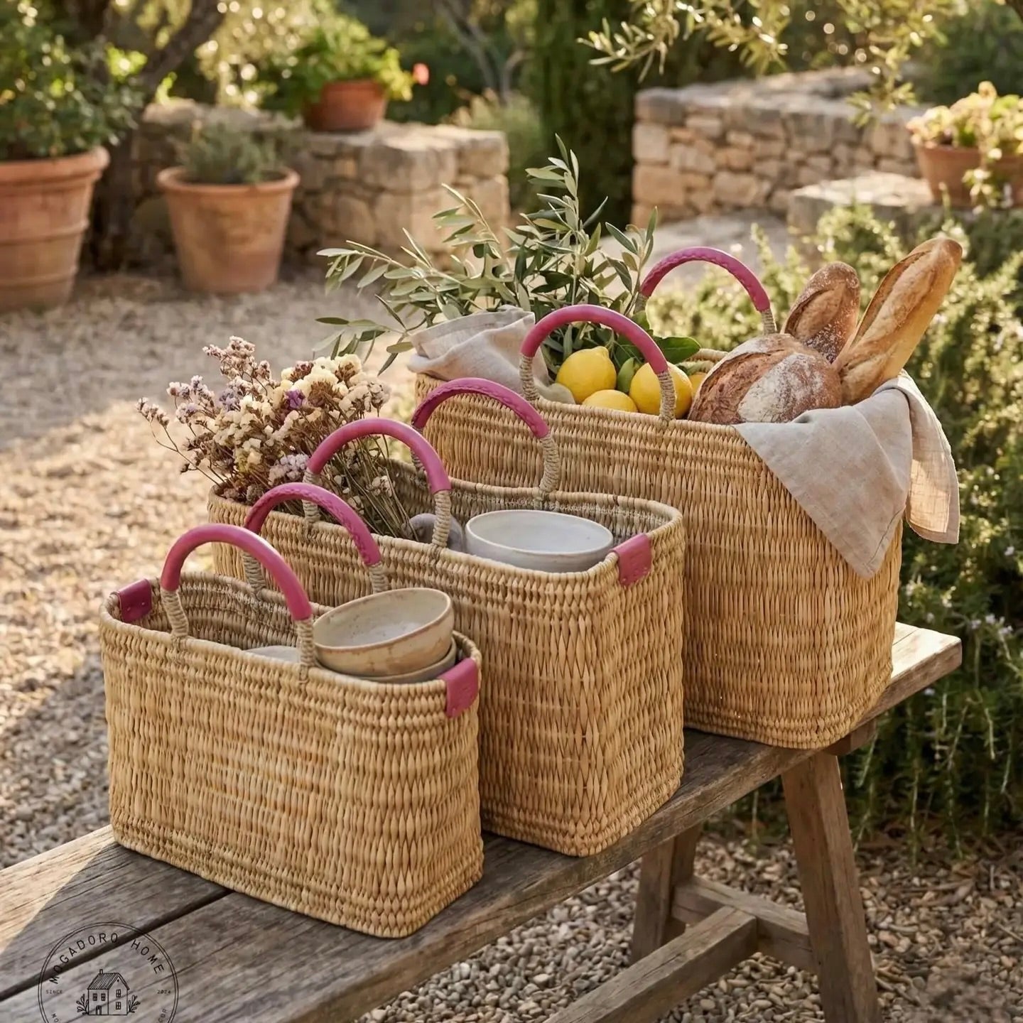 French Market Basket-Pink