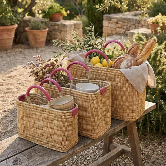 French Market Basket-Pink