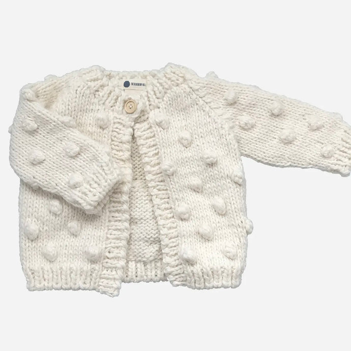 Kid's Popcorn Cardigan-Cream