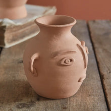 Load image into Gallery viewer, Abstract Face Terra Cotta Jug