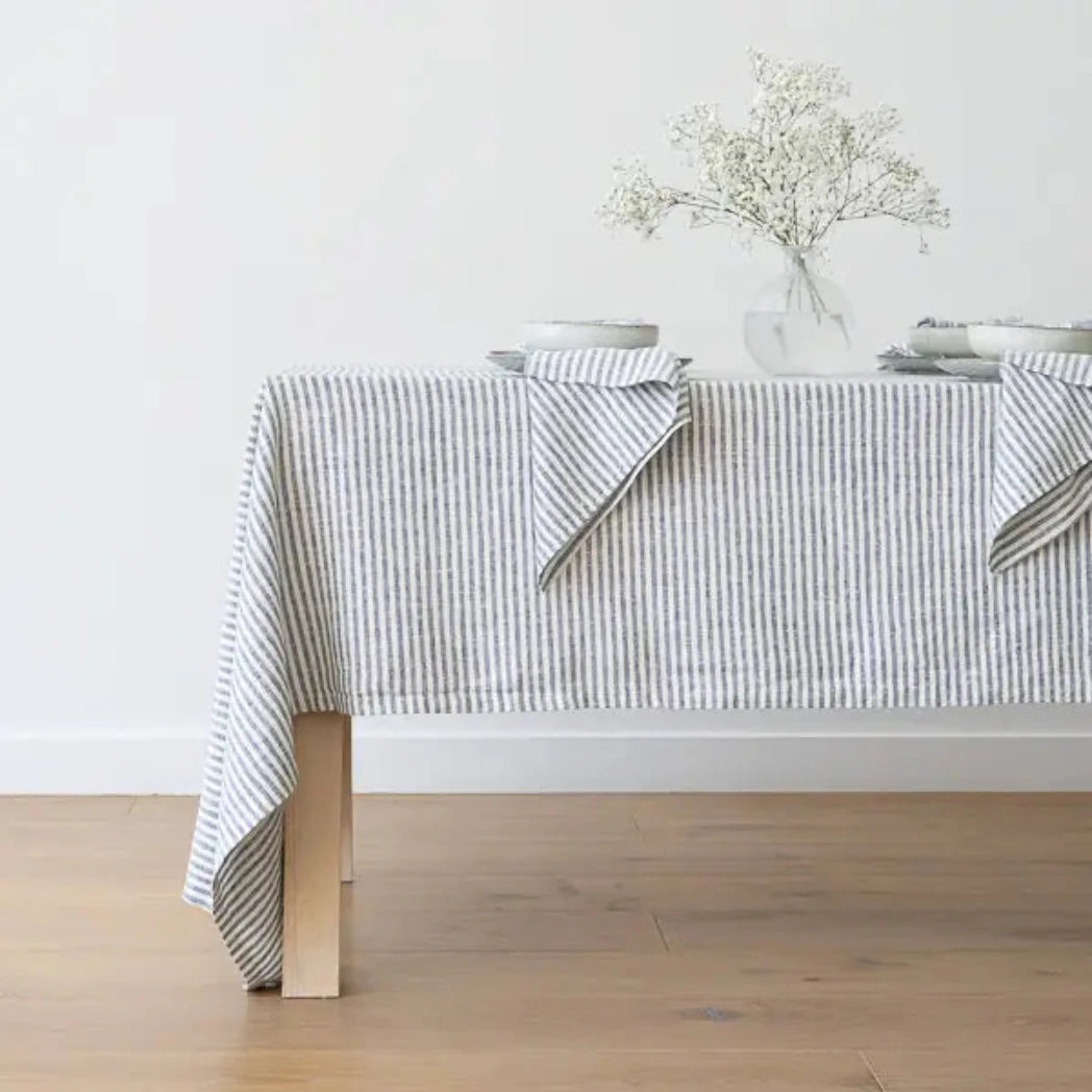 Linen Tablecloth Indigo- Brittany