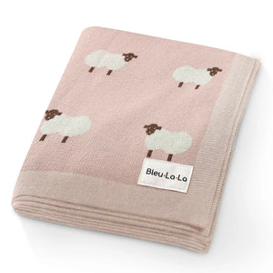 Sheep Cotton Baby Blanket-Pink