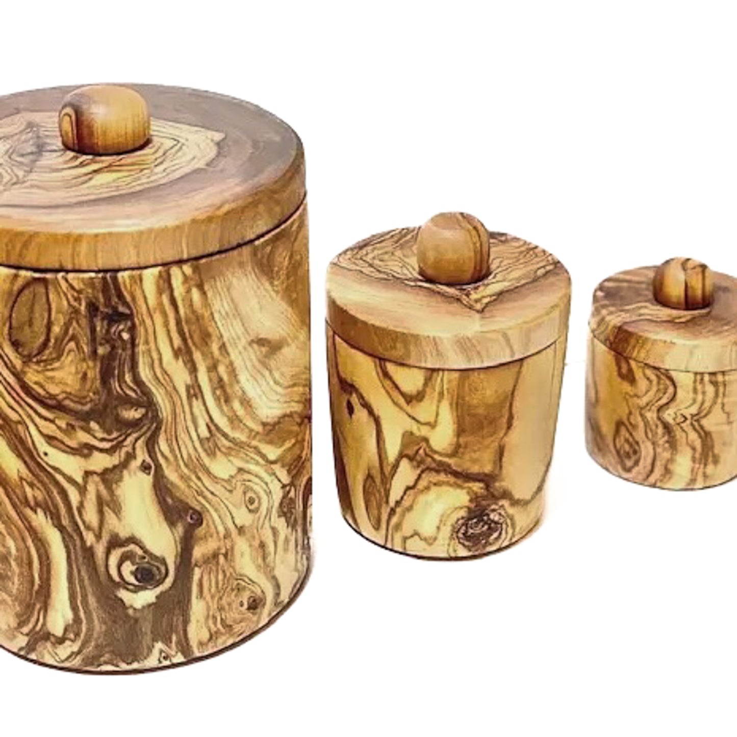 Olive Wood Spice Jar Large