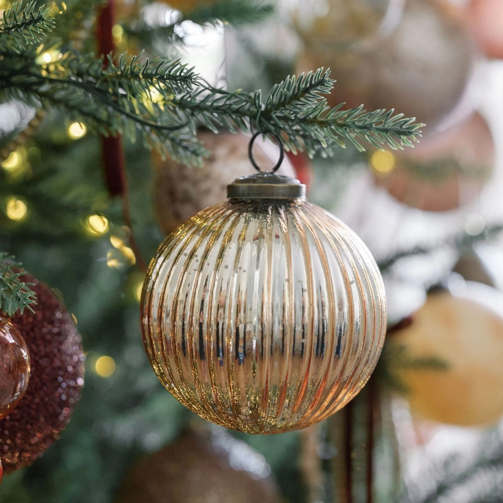 Mercury Ribbed Glass Ornament