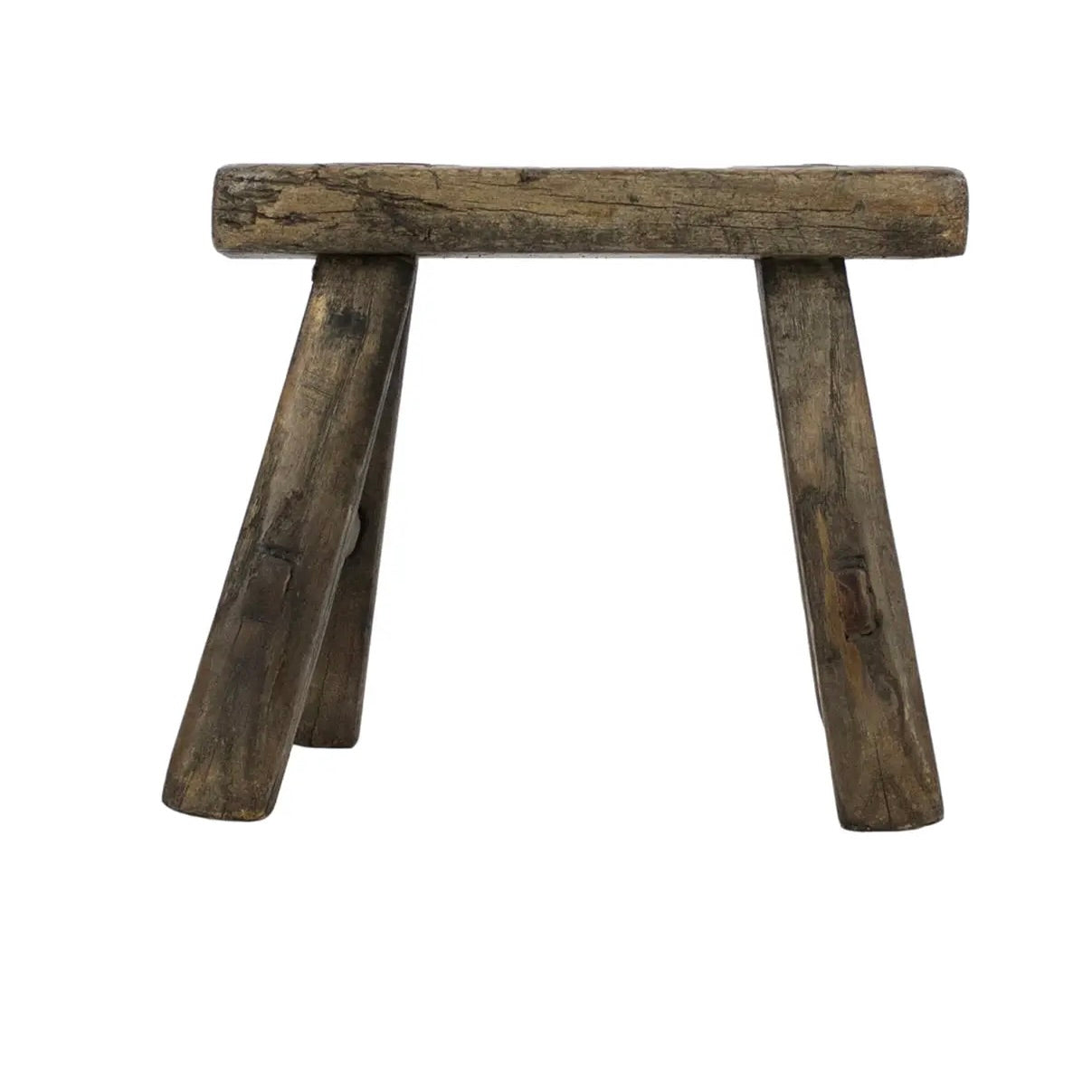 small primitive wooden stool