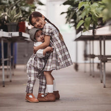 Load image into Gallery viewer, Vintage Plaid Linen Dress