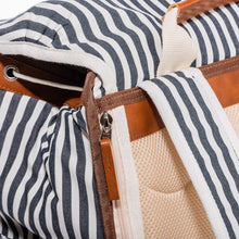 Load image into Gallery viewer, Backpack Cooler-Laurens Navy Stripe