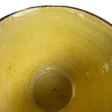 Load image into Gallery viewer, ceramic rustic planter bowls, yellow on the inside