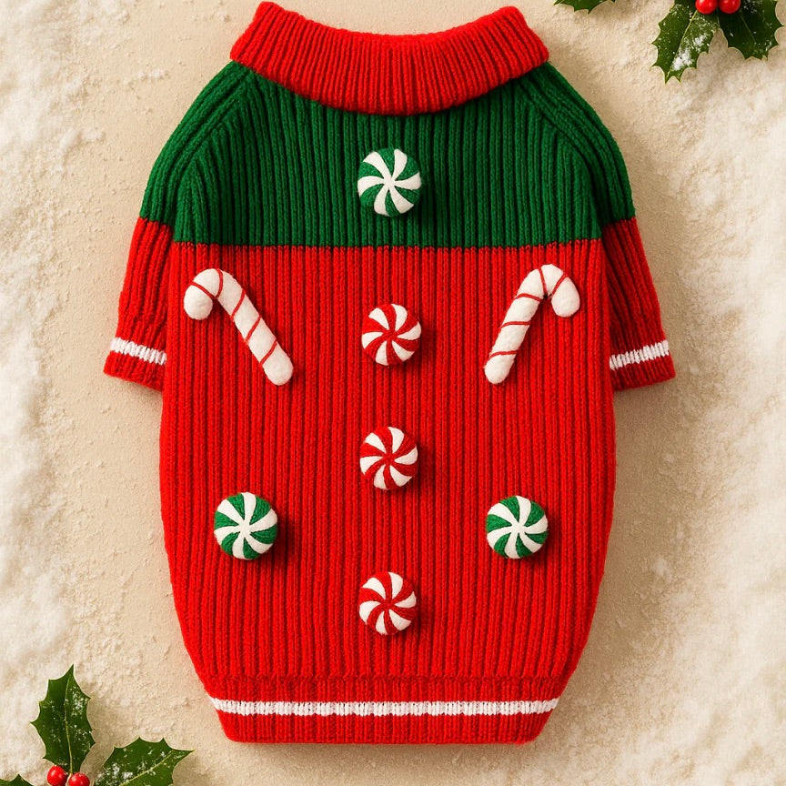 Peppermint Candy Dog Sweater