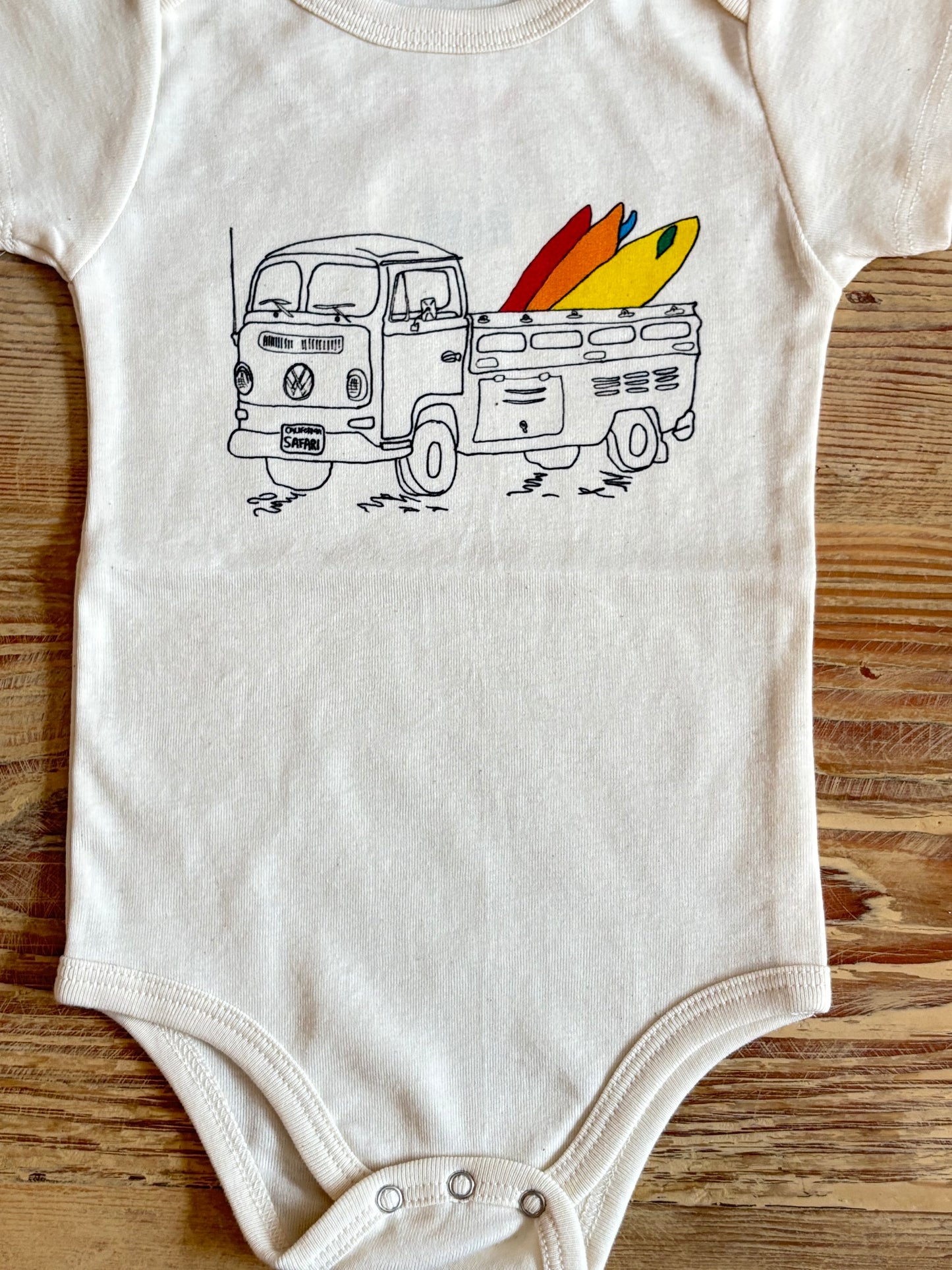 Surf Safari Organic Baby Onesie