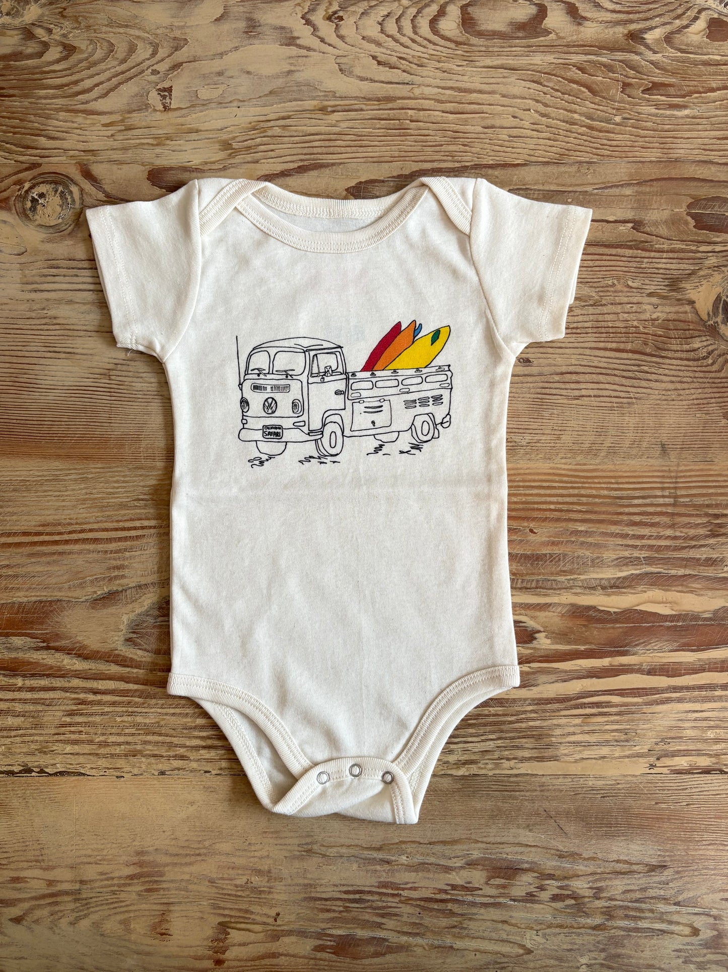 Surf Safari Organic Baby Onesie