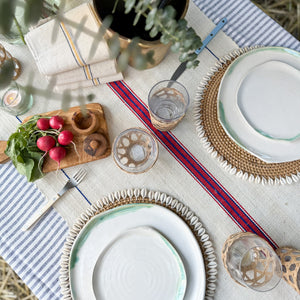 Rattan Placemats with Shells