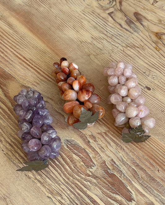 Vintage French Stone Grape Cluster