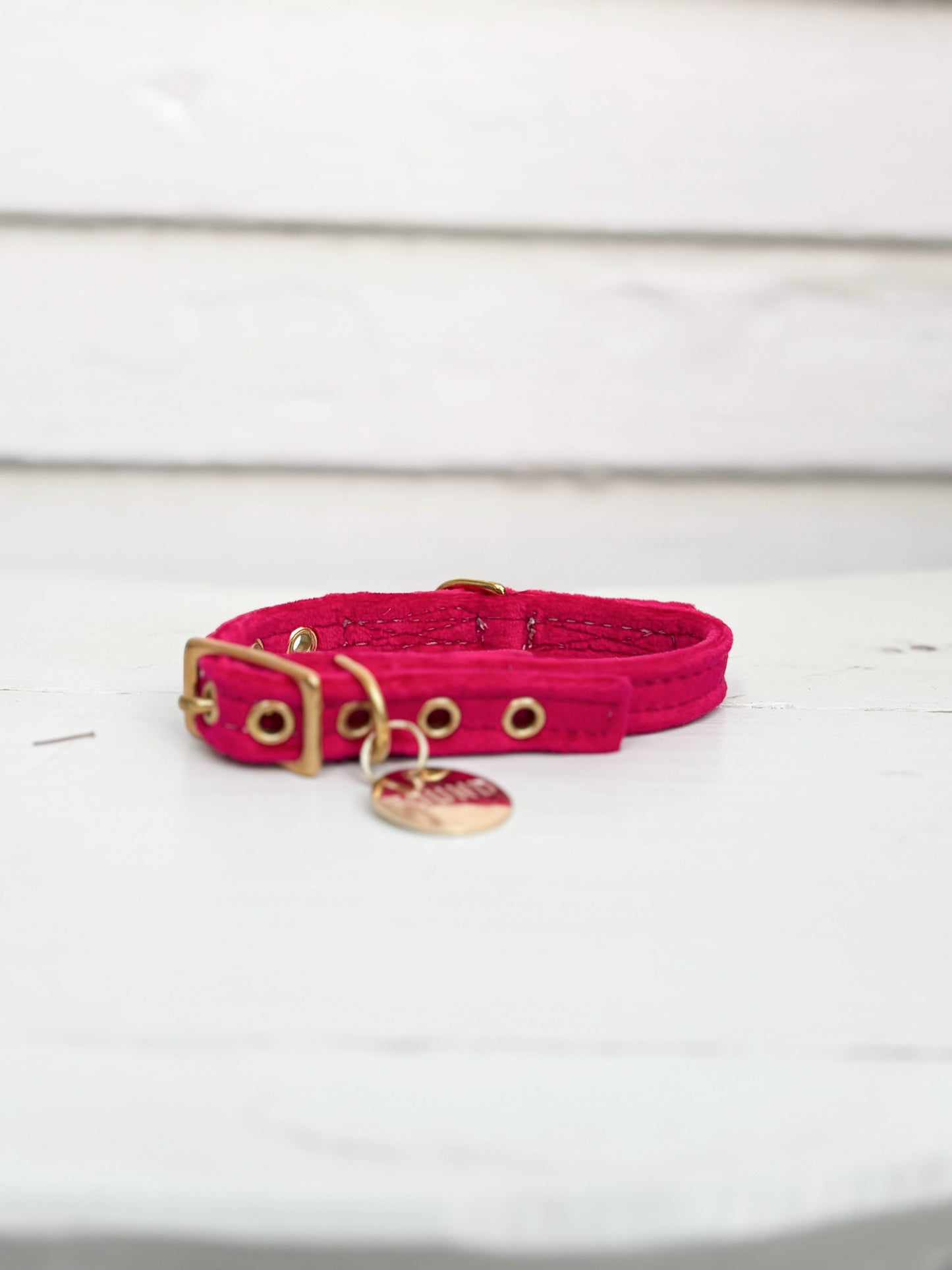 Velvet Cat+Dog Collar-Pink