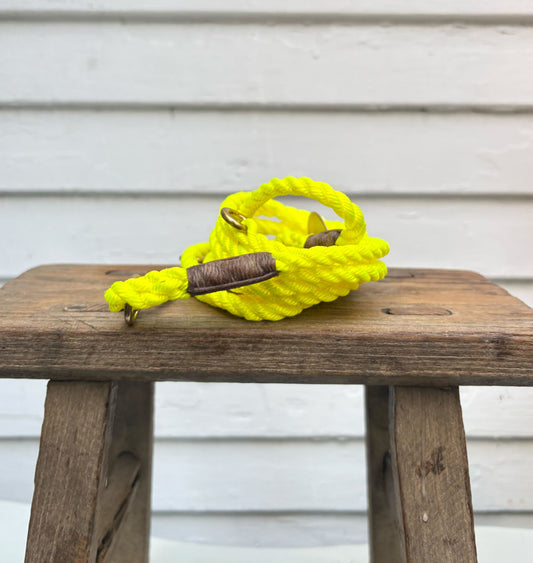 Neon Yellow Rope Leash