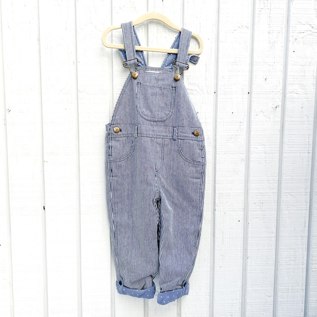 Kid's Striped Dungarees