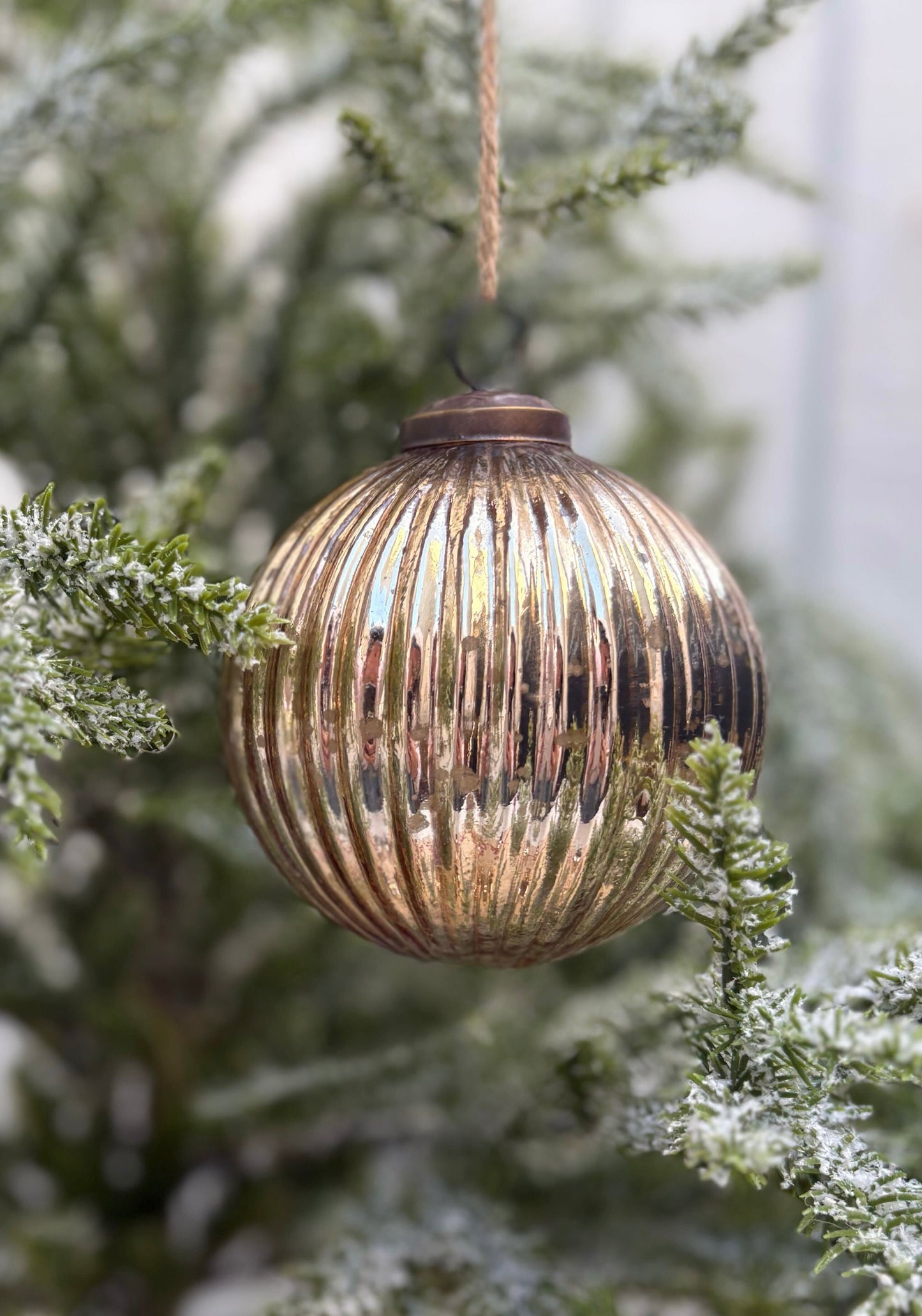 Gold Mercury Glass Ornament-3"