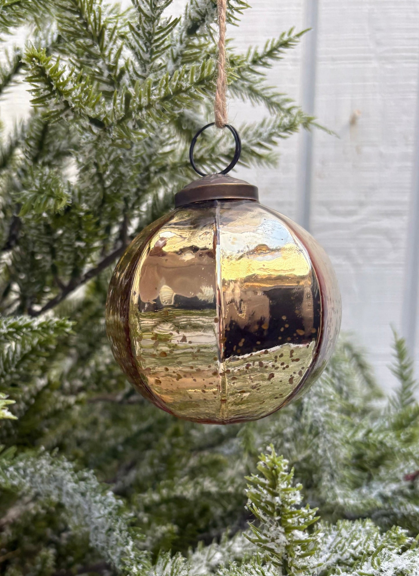 Gold Mercury Glass Ornament-3"